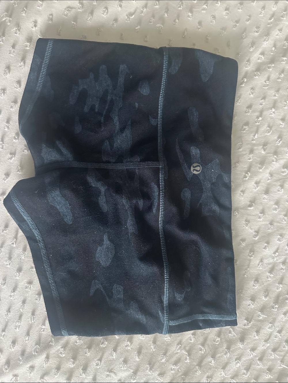 Navy Lululemon spandex shorts